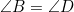 \angle {B}=\angle {D}