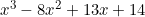 x^3-8x^2+13x+14