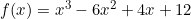 f(x)=x^3-6x^2+4x+12