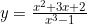 y=\frac{x^2+3x+2}{x^3-1}