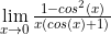 \lim\limits_{x \to 0}\frac{1-cos^2(x)}{x(cos(x)+1)}