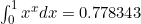 \int_0^1{x^x dx}=0.778343