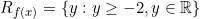 R_{f(x)}=\{y:y\geq-2,y\in\mathbb{R}\}