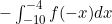 -\int_{-10}^{-4} f(-x) dx