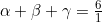 \alpha+\beta+\gamma=\frac{6}{1}