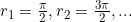 r_1=\frac{\pi}{2}, r_2=\frac{3\pi}{2}, ...