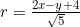 r=\frac{2x-y+4}{\sqrt{5}}