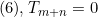 (6), T_{m+n}=0