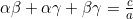 \alpha\beta+\alpha\gamma+\beta\gamma=\frac{c}{a}