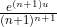 \frac{e^{(n+1)u}}{(n+1)^{n+1}}